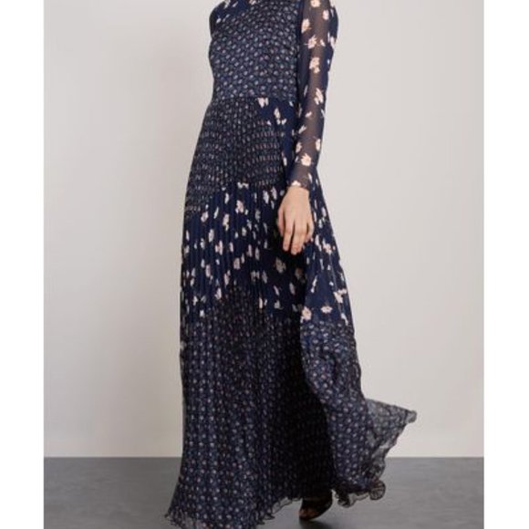 MIKAEL AGHAL Paneled floral-print chiffon and georgette gown - Picture 1 of 6
